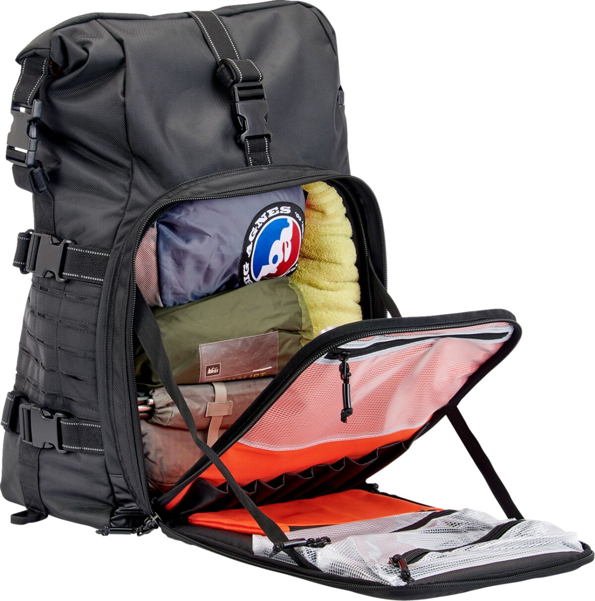 Biltwell Exfil-80 Motorcycle Bag - Gen 2- Black Bag Exfil-80 Gen 2 Blk