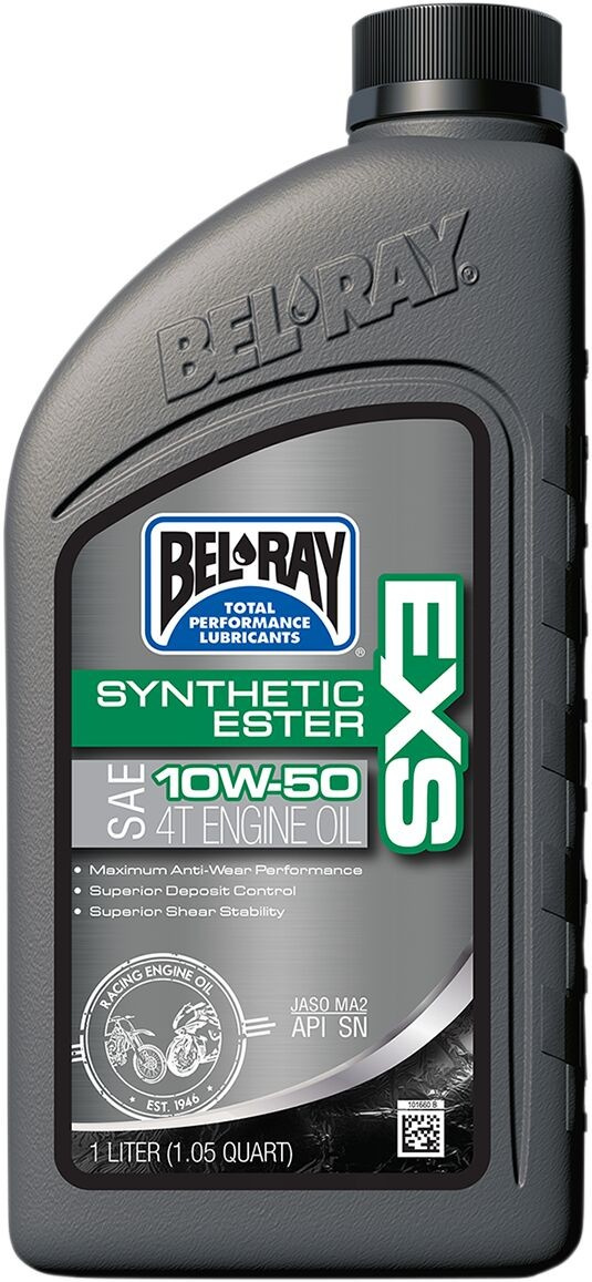 Bel-Ray Exs Synthetic Ester 4-Stroke Engine Oil 10W-50 1 Liter Oil Exs