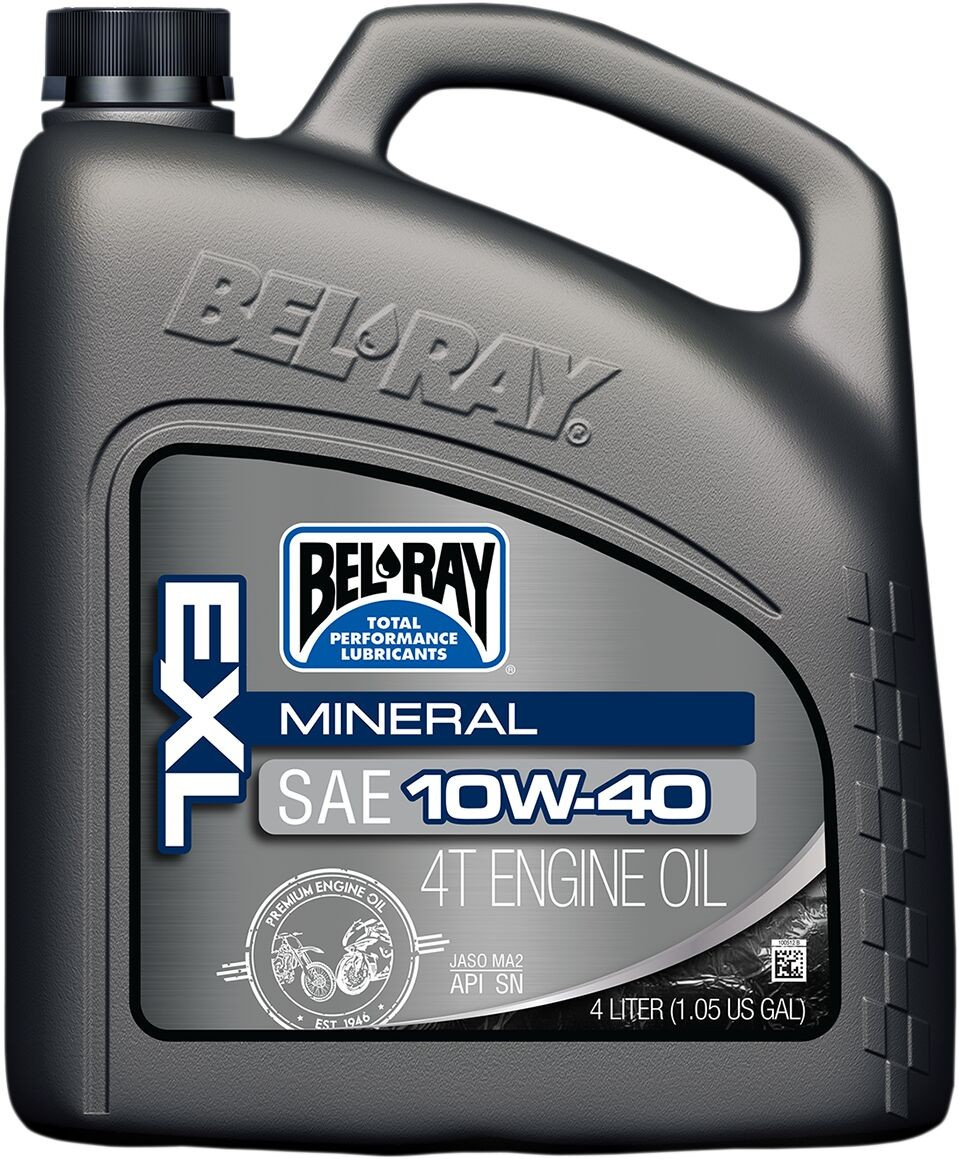 Bel-Ray Exl Mineral 4-Stroke Engine Oil 10W-40 4 Liter Oil Exl Mineral