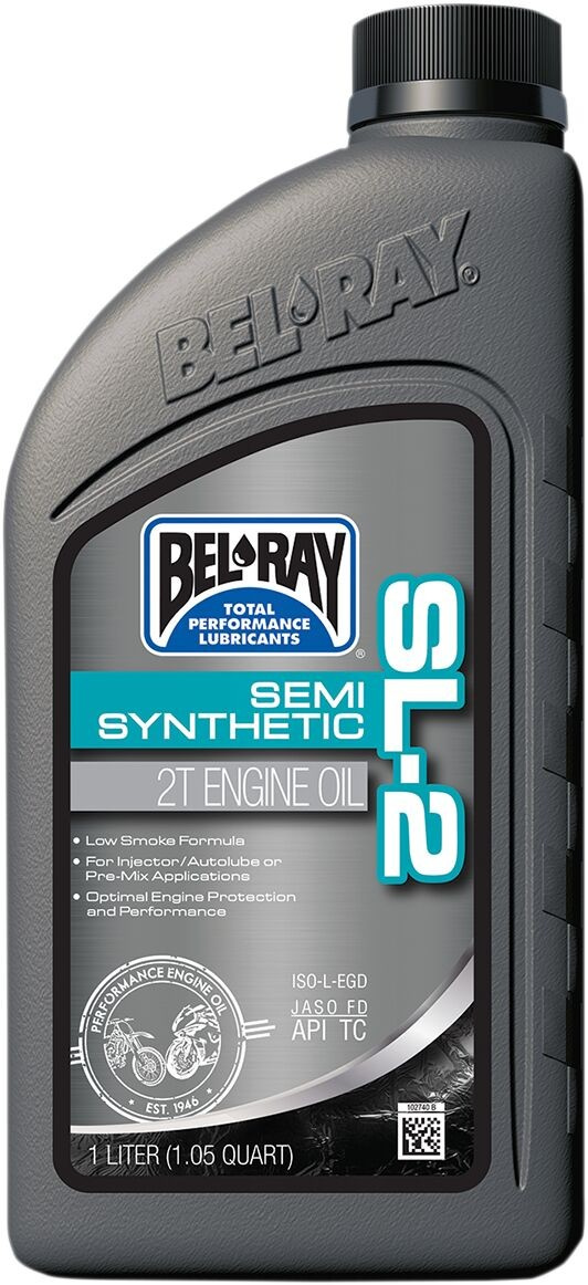 Bel-Ray Sl-2 Semi-Synthetic 2T Engine Oil 1 Liter Oil Sl-2 Semi-Syn 2T
