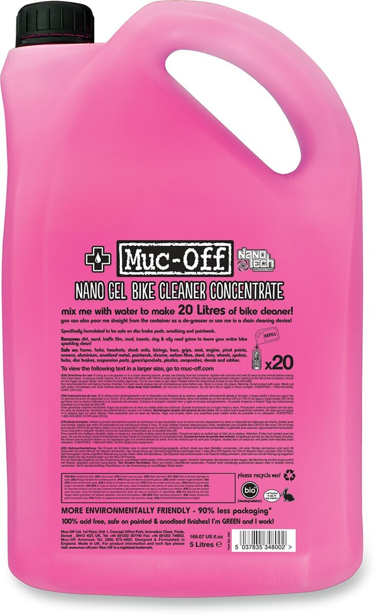 Muc-Off Nanogel Refill Concentrate Bike Cleaner 5 Liter Nano Tech Bicy