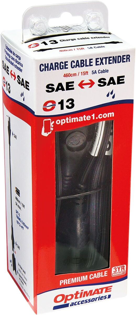 Tecmate Extension Cable Optimate Charger Extension 15'O13
