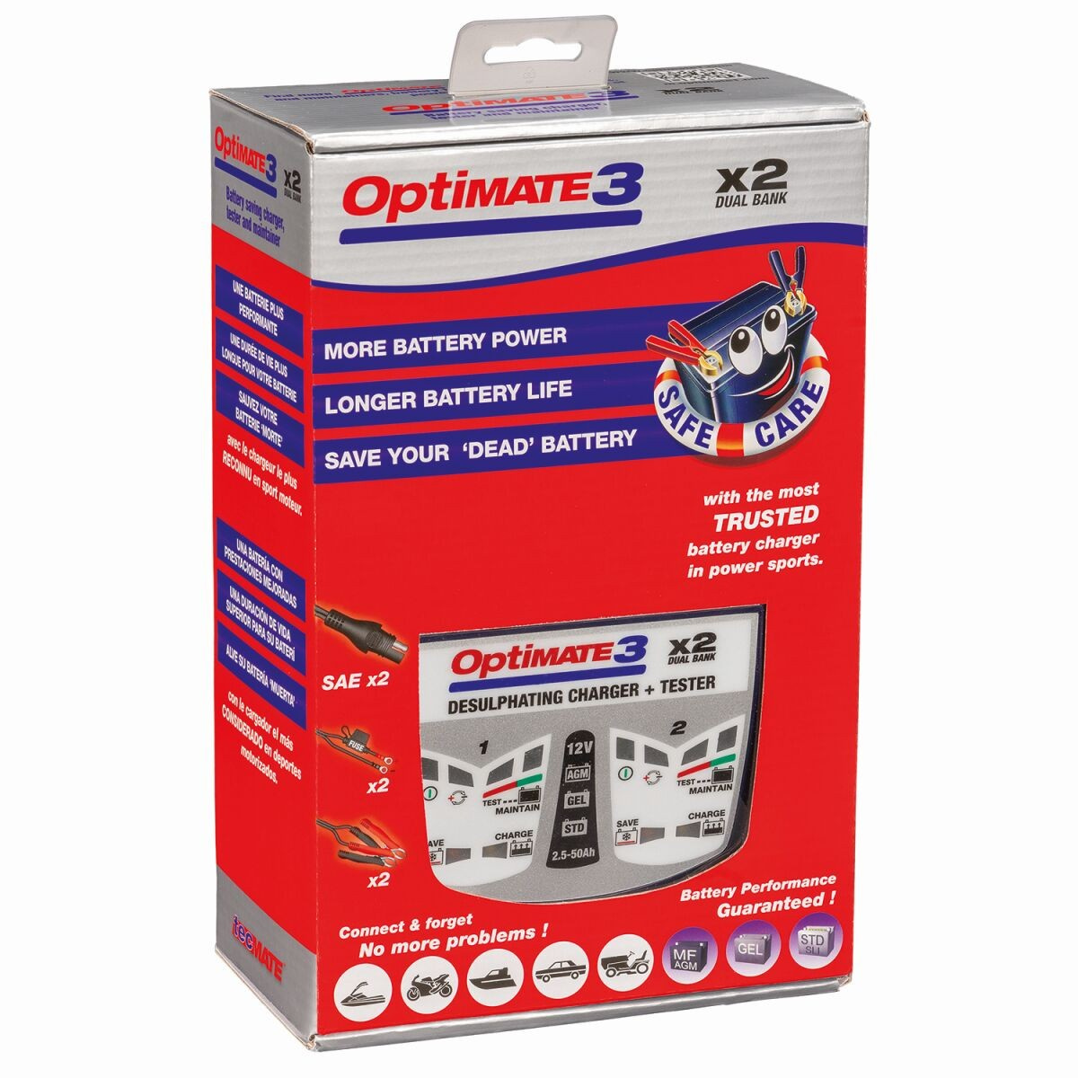 Tecmate Optimate 3 X 2 Bank Charger Opt 3 -2Banks