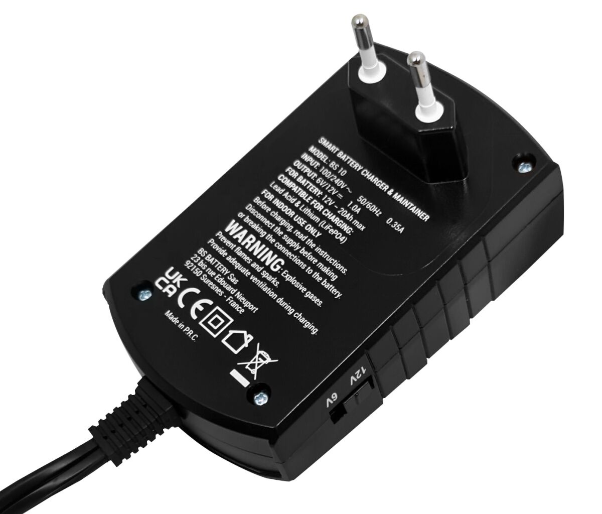Bs Battery Charger Ba10 6V/12V-1A Charger Bs10 6V/12V-1A