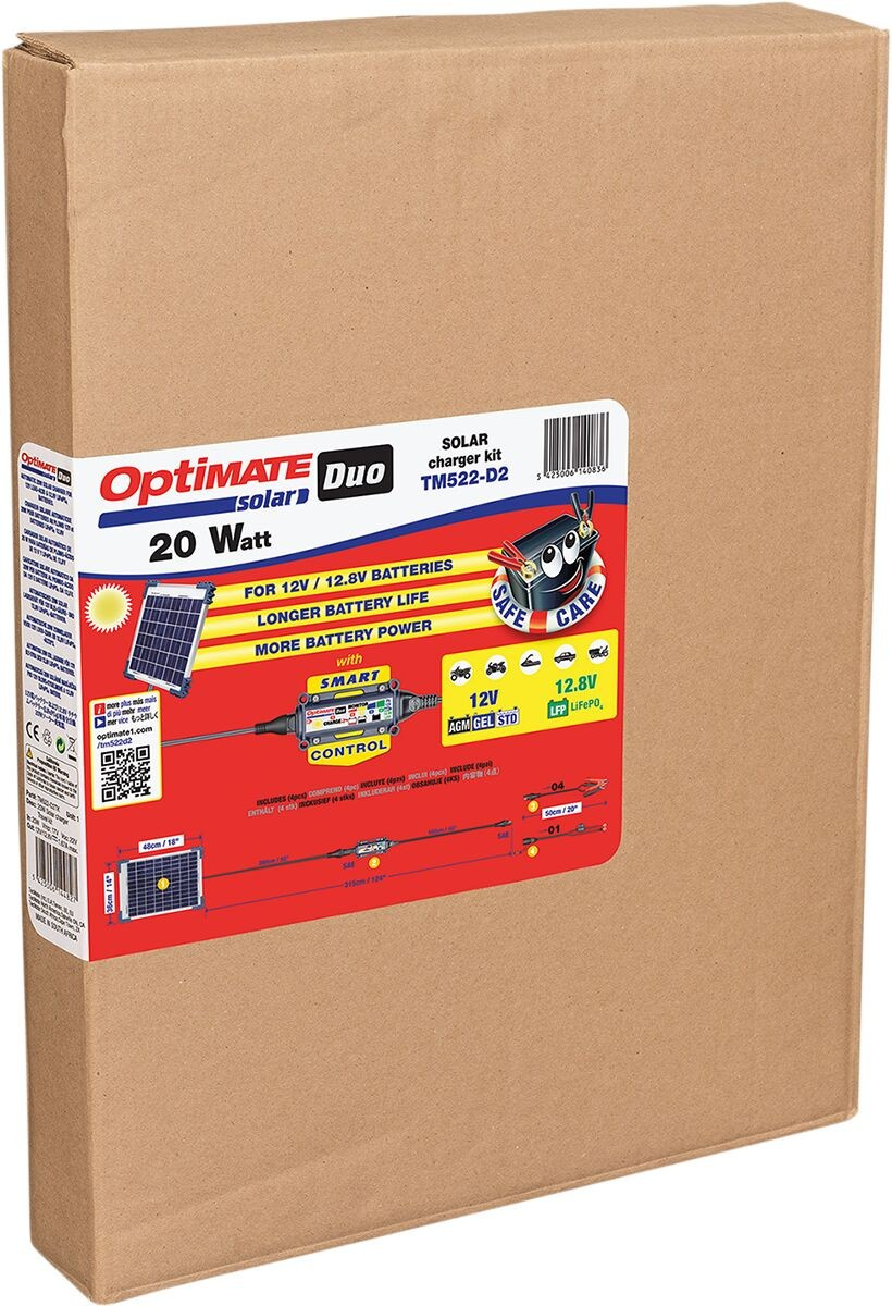 Tecmate Charger Solar Duo 20W Charger Solar Duo 20W