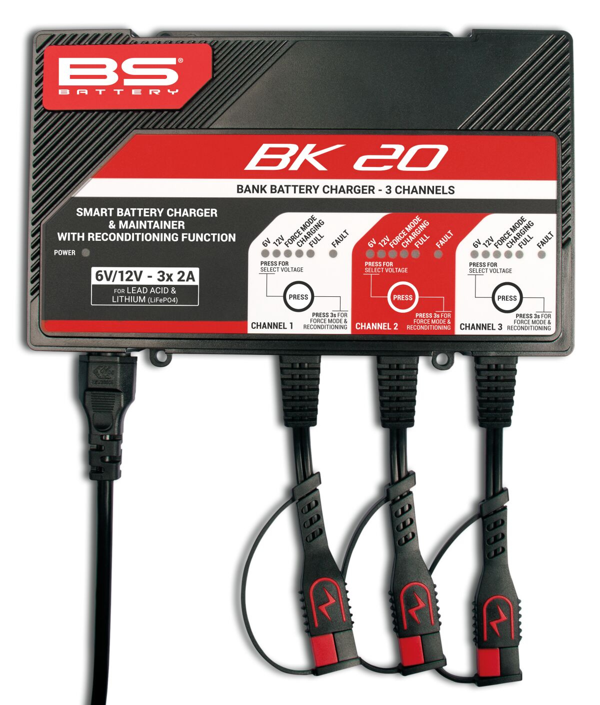 Bs Battery Charger Bk20 12V 3X2A Charger Bk20 12V 3X2A