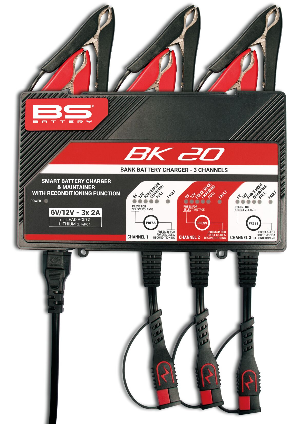 Bs Battery Charger Bk20 12V 3X2A Charger Bk20 12V 3X2A