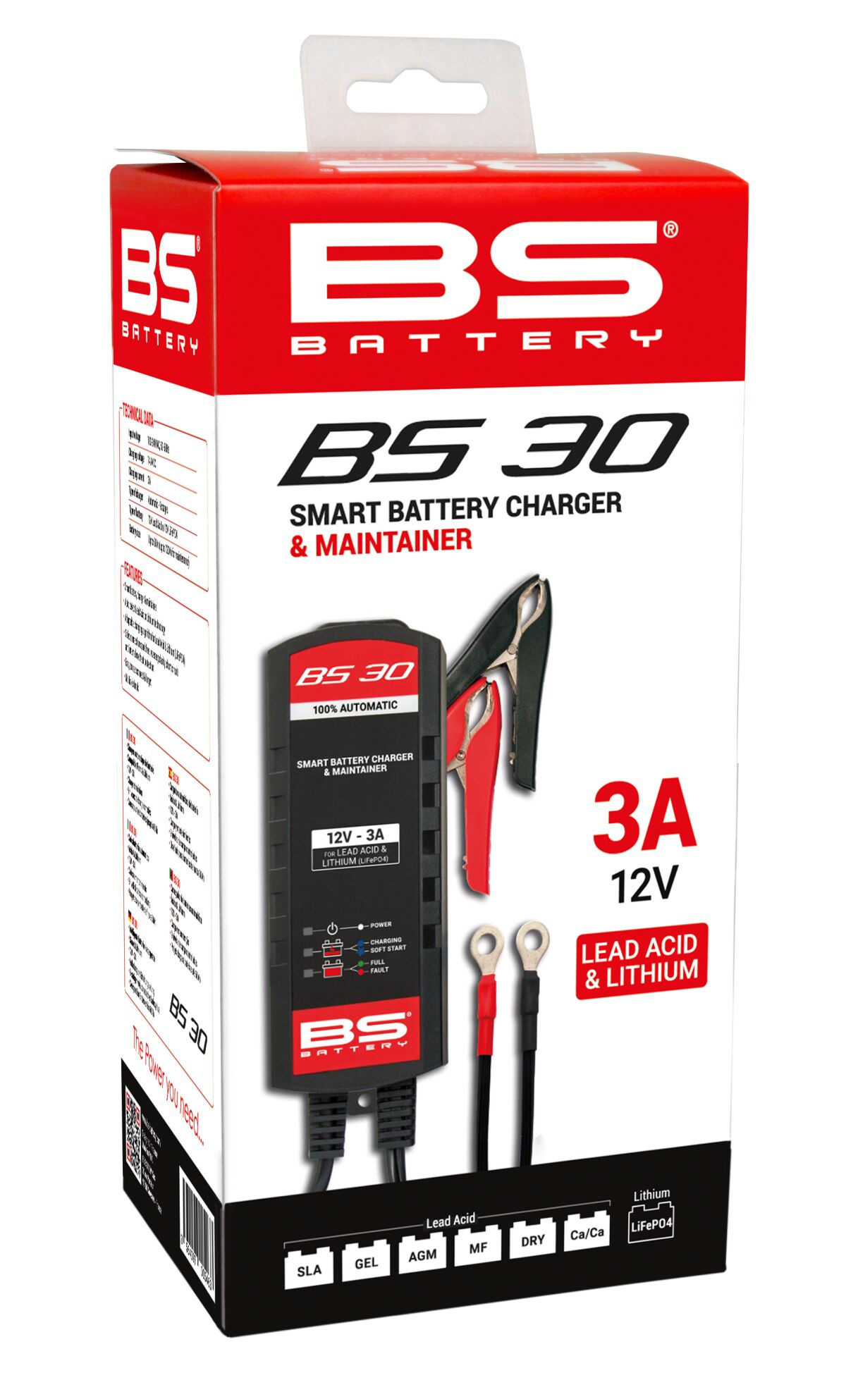 Bs Battery Charger Bs30 12V 3A - Uk Plug Charger Bs30 12V 3A - Uk Plug