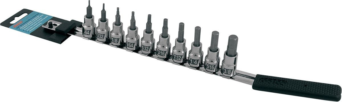 Cruztools Cruztools Socket Bit Set Hex 10-Piece Set Inch Tool Hex Sock