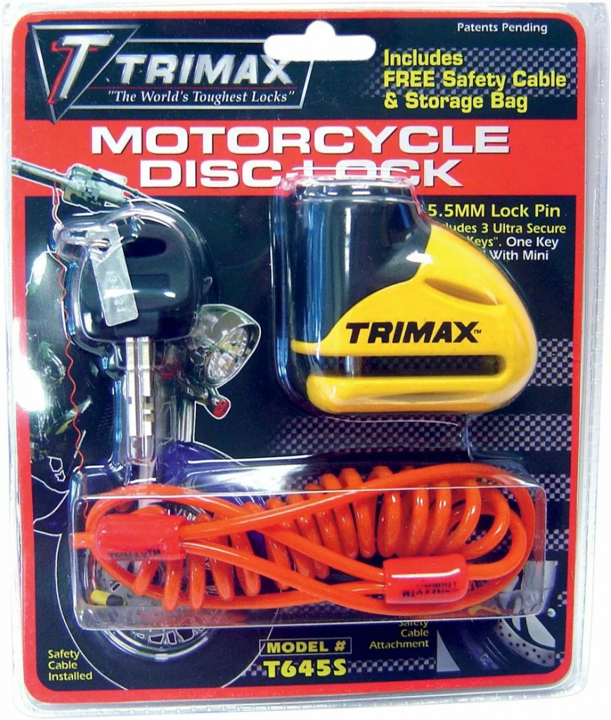 Trimax Disc-Lock 5.5Mm Pin Yellow Lock Disc Yellow 5.5Mm