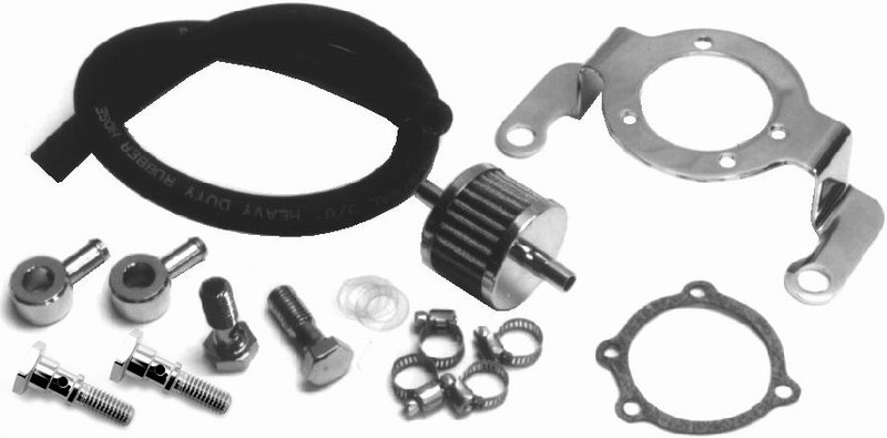 Bracket & breather kit CV carburetor EVO 93-99, T/C 99-up