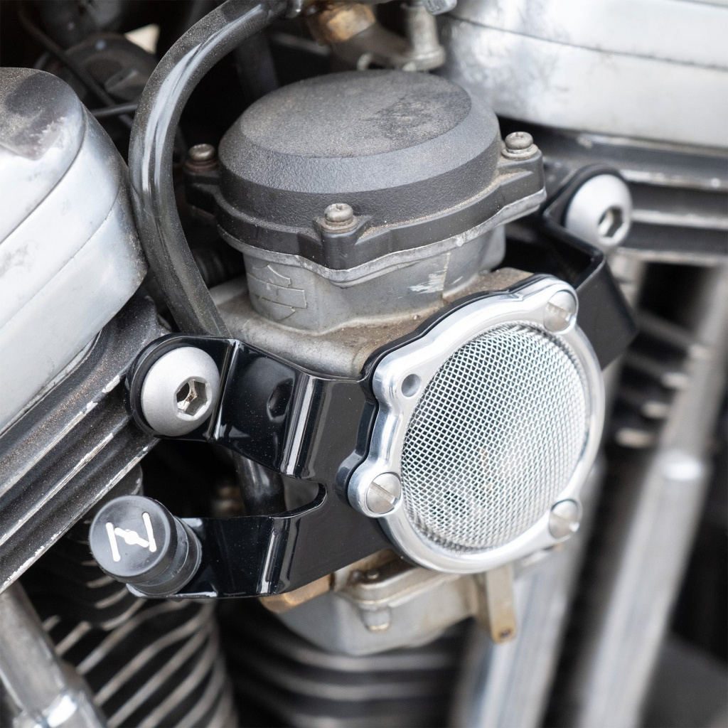 Prism Supply CV Carb Support Bracket Black Big Twin
