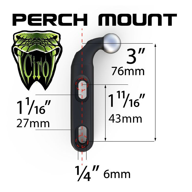 Ciro Accessory Perch Mount Black Mount Perch Black