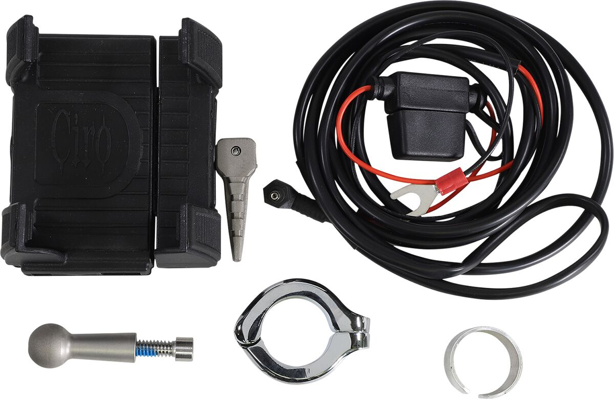 Ciro Smartphone/Gps Holder Premium With Bar Mount Chrome Holder Premiu