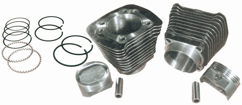 Big Bore kit XL 883->1200 f�r 2004-upp Svarta cyl. 9,5:1 comp