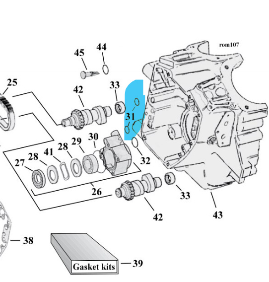 O-ring oljepump, inre, T/C 99-upp