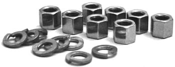 Cylinderfots muttrar B/T 36-77, original, kromade