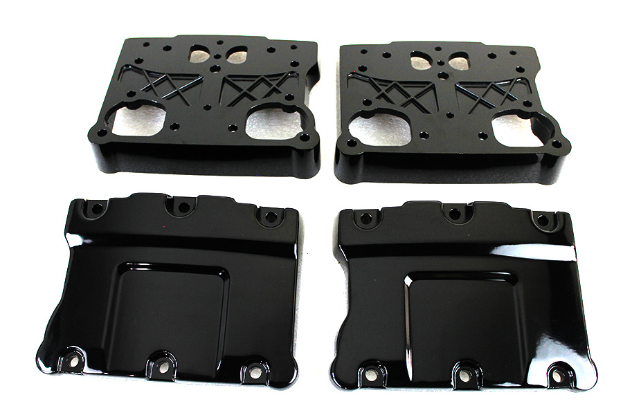 Ventilk�pa - Rocker box set (Svart, Twin-Cam)