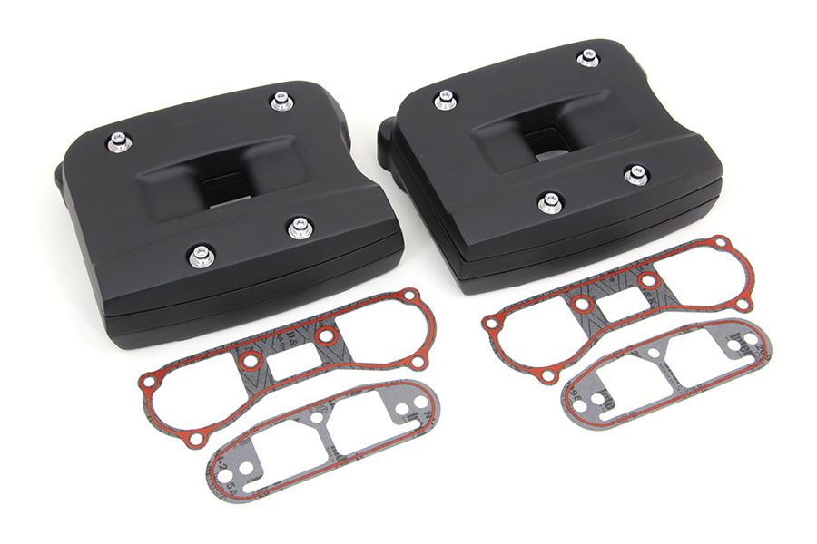 Ventilk�pa - Rocker box set (Svart, Evo 84-99)