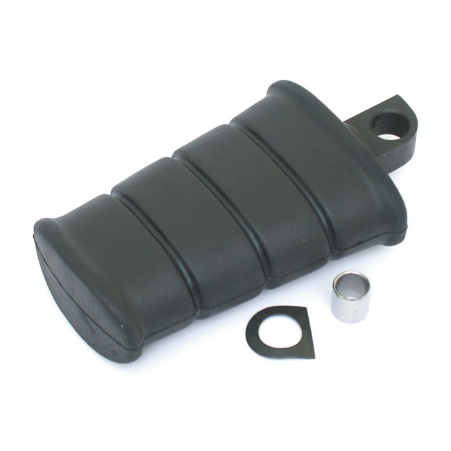 Kickpedal, flat, svart gummi