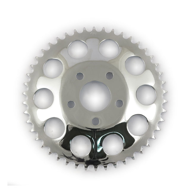 Rear sprocket, chrome. 51t 82-85 FXR, 73-99 style offset chop (NU)  50