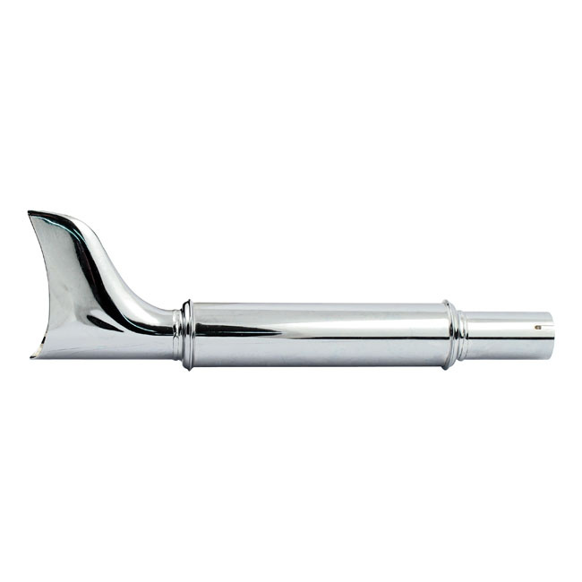 Fishtail classic universal muffler 20 long chrome 1 3/4 diameter heade