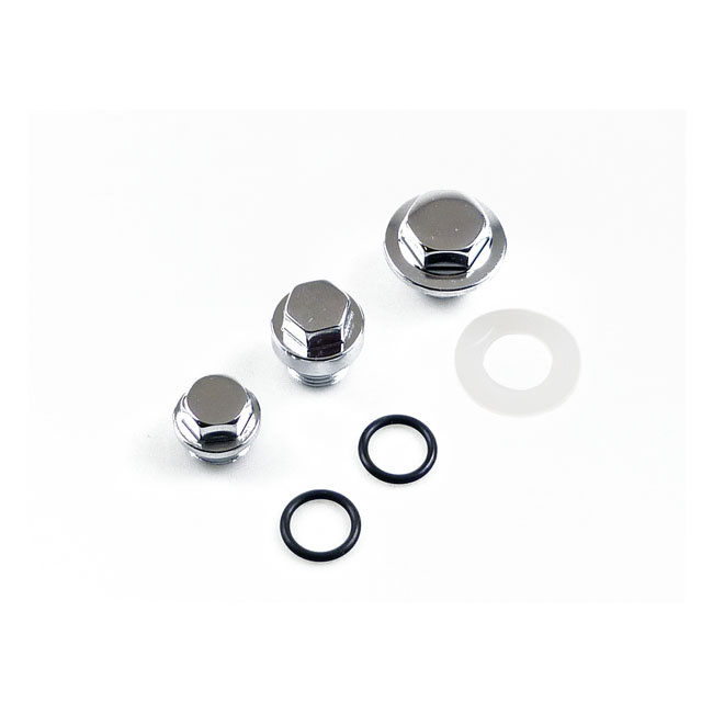 COLONY OIL PUMP AND CRANKCASE PLUG SET 68-80 Big Twin (NU)  Hex 3 plug
