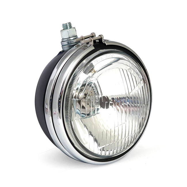 OEM style 5-3/4 FX, FXR, XL headlamp. Black 75-89 FX, FXR, XL Sportste