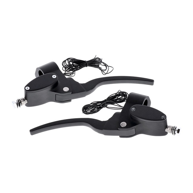 Custom handlebar control kit hydr. clutch. Matte black  Aluminum handl