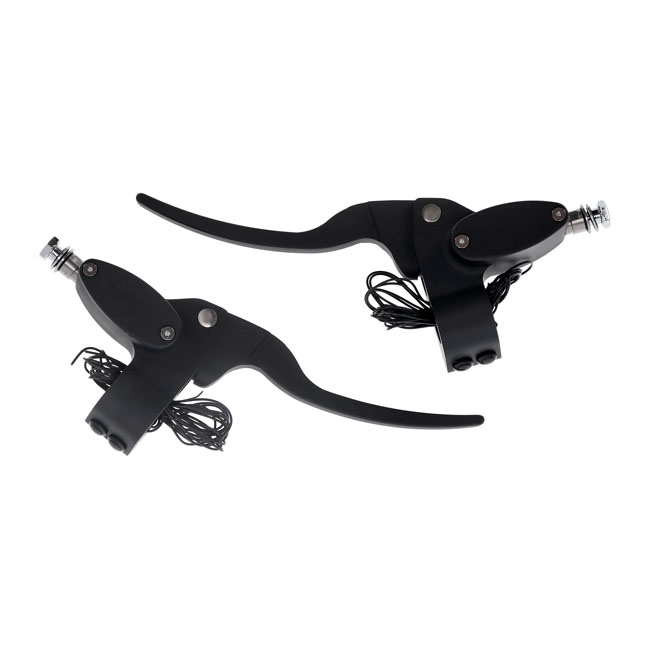 Custom handlebar control kit hydr. clutch. Matte black  Aluminum handl