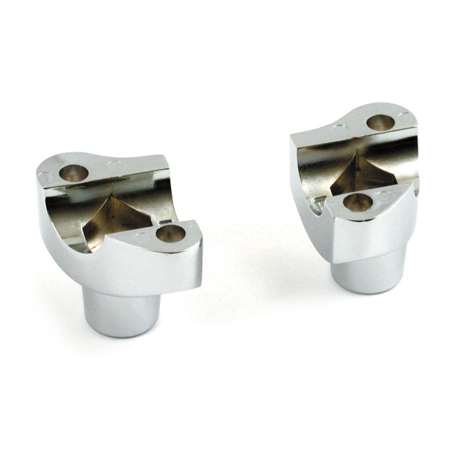 OEM type style risers, non threaded. 2 rise. Chrome  OEM reproduction