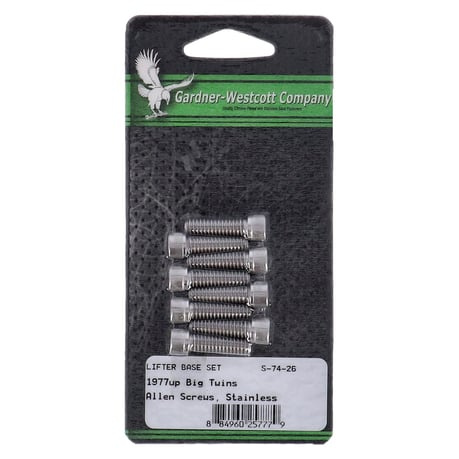 gw, tappet block mount kit. allenhead, stainless l76-84 shovelhead, 84