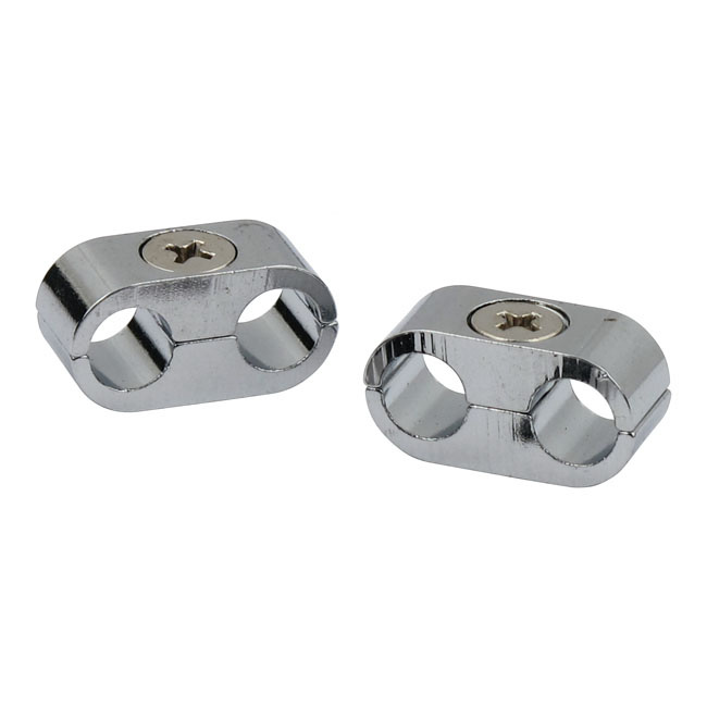 8mm spark plug wire separator. Smooth, chrome Universal Aluminum 2-pie