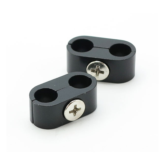 8mm spark plug wire separator. Smooth, black Universal Anodized alumin