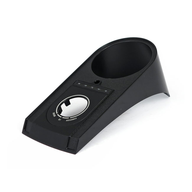 Die-cast aluminum dash cover, 00-10 style. Gloss black 00-10 Softail (