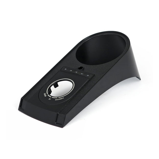 Die-cast aluminum dash cover, 11-17 style. Gloss black 11-17 FLSTF, FL