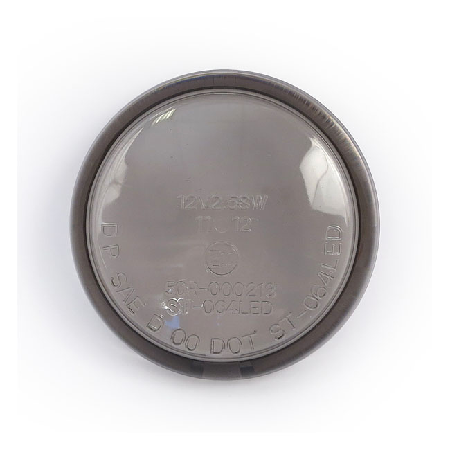 Turn signal lens bullet smoke 02-17 V-Rod (NU) Stock style replacement