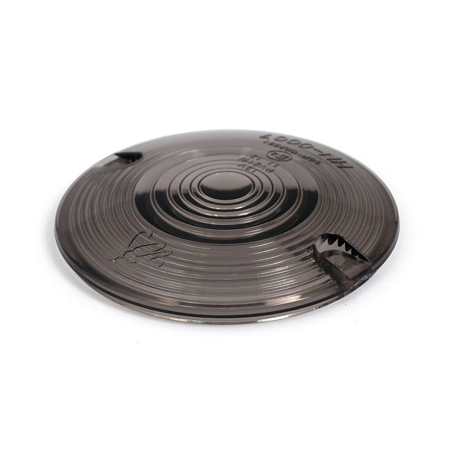Replacement turn signal lens. flat lens. Smoke 86-23 H-D (with flat le