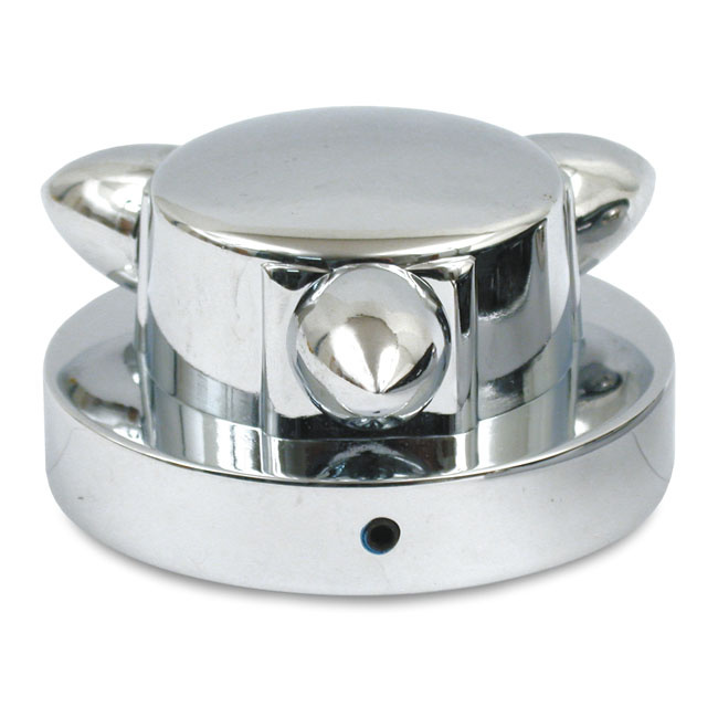 Kromett, gas cap cover large. Chrome L73-82 large gas caps Fits over t