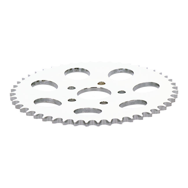 REAR SPROCKET, CHROME. 48T 73-85 4-speed Big Twin, 79-81 XL Sportster