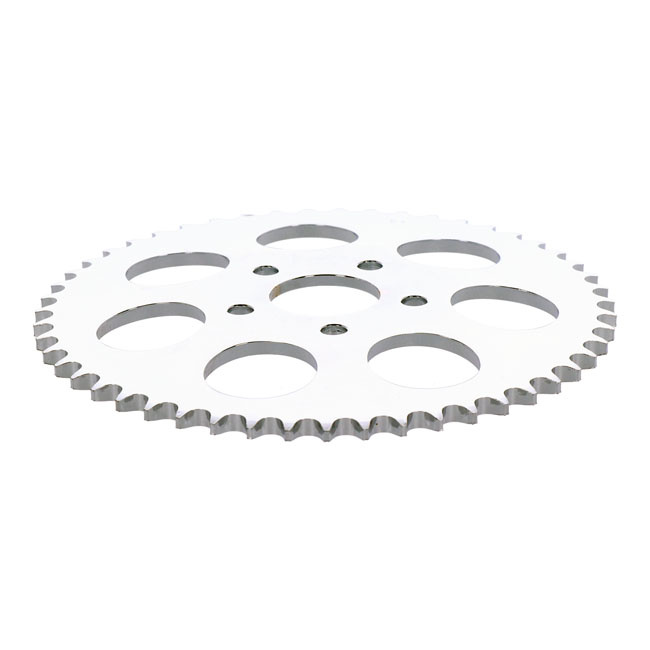 REAR SPROCKET, CHROME. 51T 73-85 4-speed Big Twin, 79-81 XL Sportster