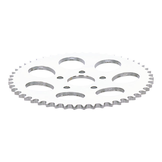 REAR SPROCKET, CHROME. 51T 73-85 4-speed Big Twin, 79-81 XL Sportster