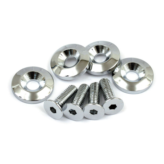 FLATSIDE GASTANK HARDWARE KIT 91-99 Softail (NU) Chrome plated hardwar