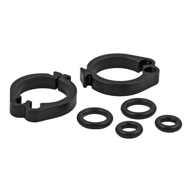 THROTTLE/IDLE CABLE CLAMPS Universal Black plastic, fits 1 inch handle