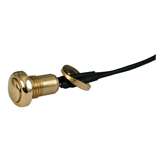 Smooth push button switch. Polished brass Universal Polished brass. 5/