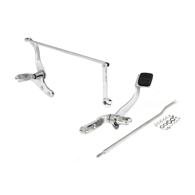 Dyna Forward Control Assembly. Chrome 91-17 Dyna With Mid-Controls (Ex