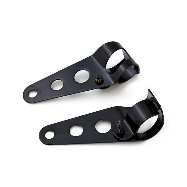 Frisco, Side Mount Headlamp Bracket Set. Black 41Mm Fork Tubes