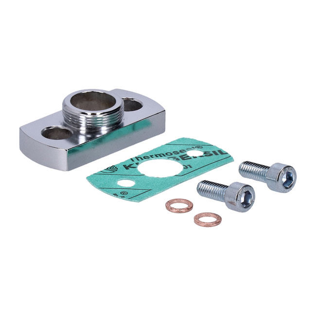 Pingel, 22Mm Petcock Adapter Plate. 34Mm Wide Univ. Chromed Brass. 34M