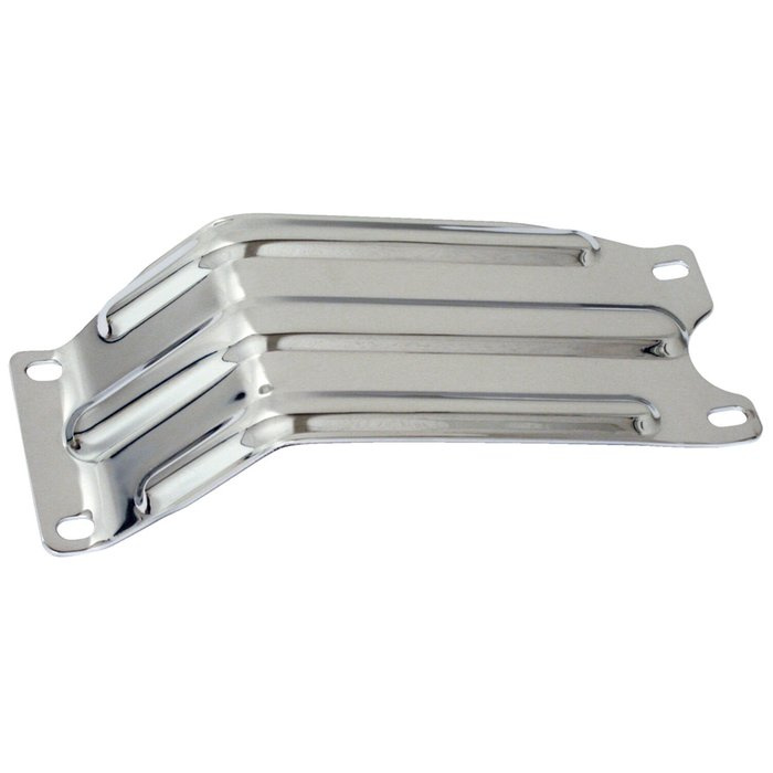 Engine skid plate. Ribbed. Chrome 36-99 Big Twin (Excl. FXR, FLT/Touri