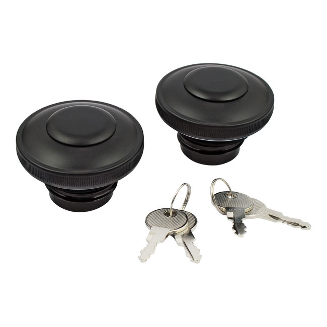 Gas Cap Set With Lock, Black 96-99 H-D
